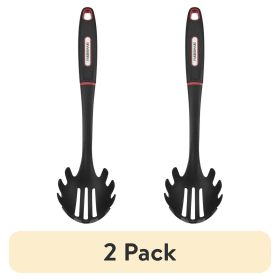 (2 pack) Soft Grips Plastic Pasta Server Black