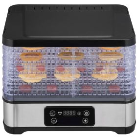 Food Dehydrator Machine, 5-Tray Fruit Dehydrator, 300W Electric Food Dryer w/ Digital Adjustable Timer & Temperature for Jerky, Herb, Meat, Beef